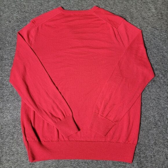 Brooks Brothers Mens Sweater Size XL 100% Supima Cotton V-Neck Red Pullover - Picture 2 of 12